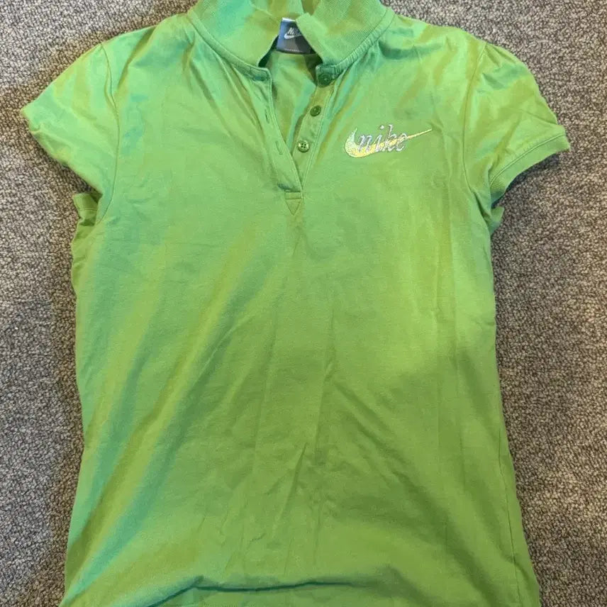 [BUNJANG] Nike Women's Short Sleeve Polo Shirt Green / 나이키 반팔 카라티 그린