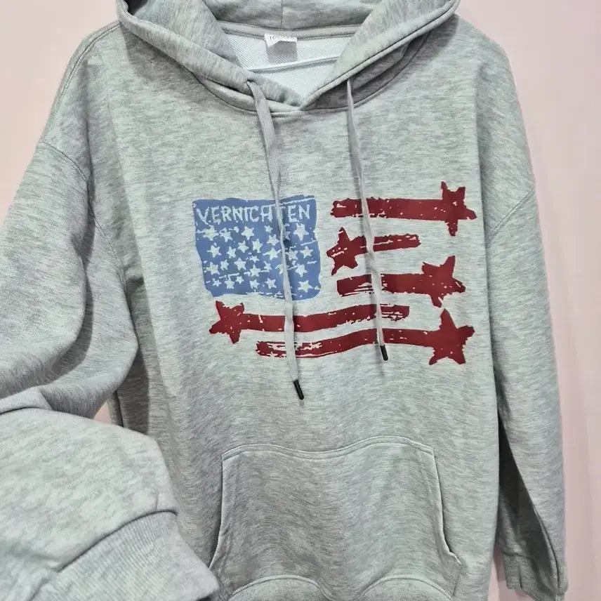 [BUNJANG] Unisex Flag Hoodie / 국기후드티 새상품