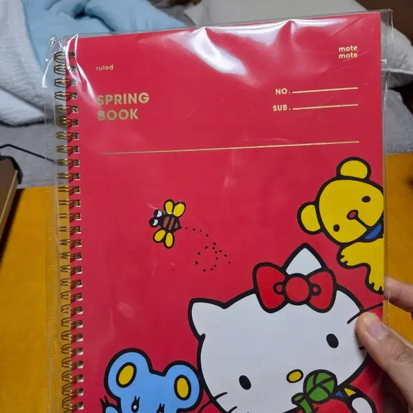 [BUNJANG] Hello Kitty Spring Notebook / 헬로키티 스프링 노트 문구 새상품