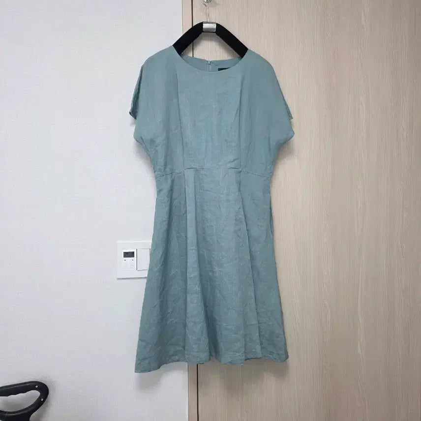 [BUNJANG] Linen Mint Dress Size 66 / 린넨   원피스 이쁜 민트색.66사이즈