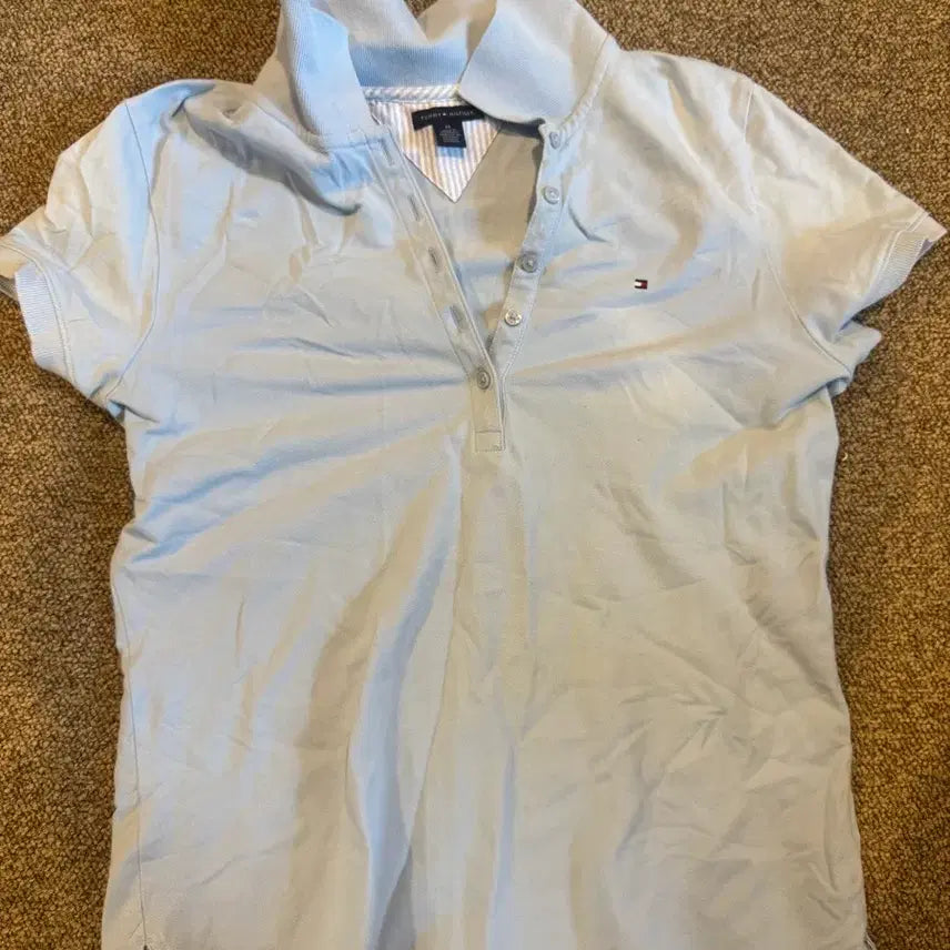 [BUNJANG] Tommy Hilfiger Sky Blue Polo Shirt / 타미힐피거 카라티 하늘색