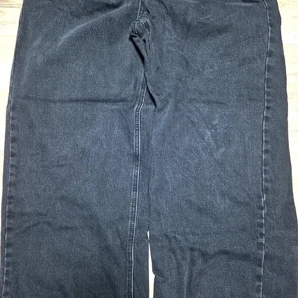 [BUNJANG] Wide Black Denim Pants / 와이드 블랙 데님 팬츠