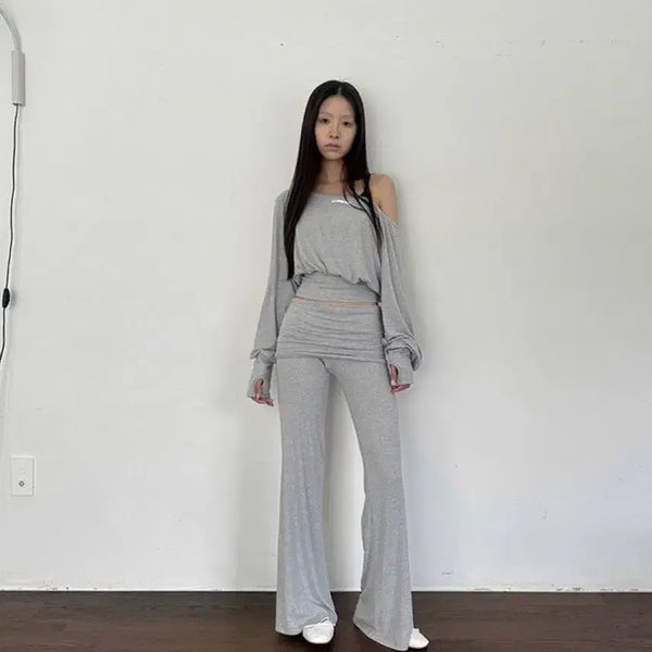 [BUNJANG] SatomiRadio Wool Ribbed Folded Pants / 사토미라디오 폴디드 팬츠