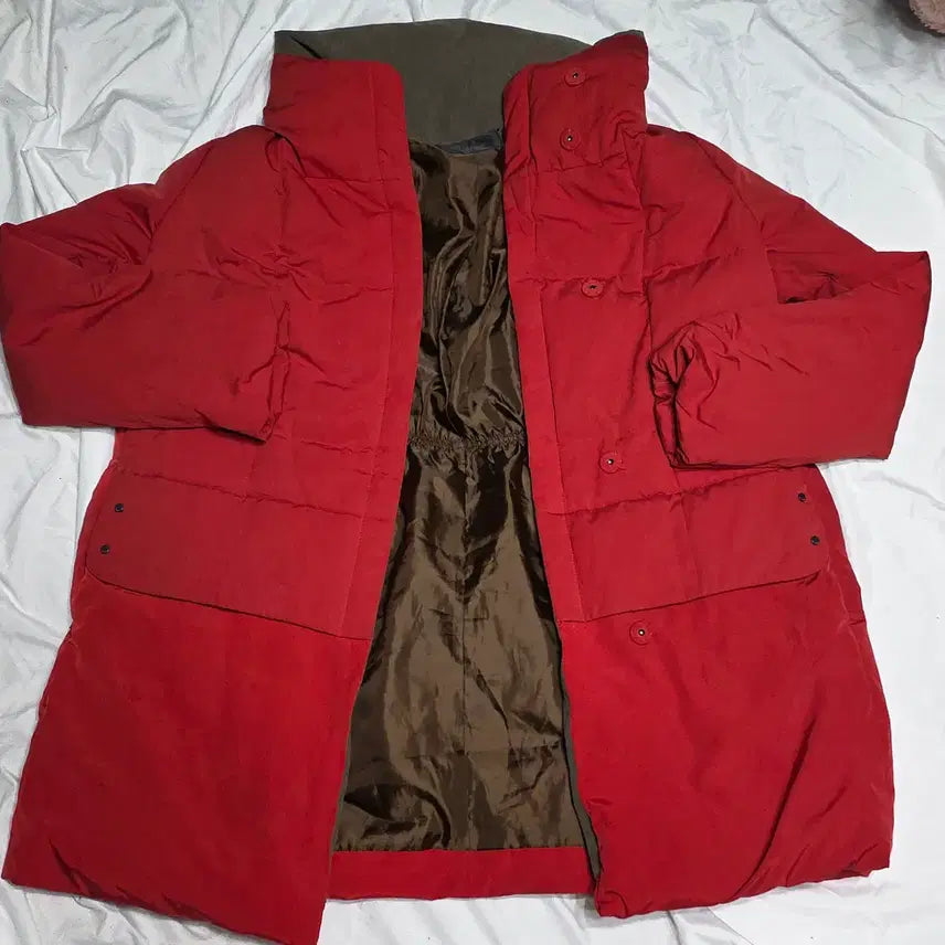 [BUNJANG] Jisen Red High-Neck Padded Jumper Size 100 / [지센] 레드  하이넥 패딩 점퍼 사이즈100