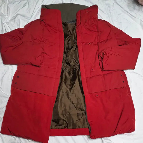 [BUNJANG] Jisen Red High-Neck Padded Jumper Size 100 / [지센] 레드  하이넥 패딩 점퍼 사이즈100