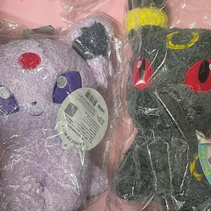 [BUNJANG] Pokemon Eevee & Umbreon Bundle Set Mocchi Mocchi Medium Plush Dolls / 일괄) 포켓몬 에브이 블래키 모코모코 중형 인형