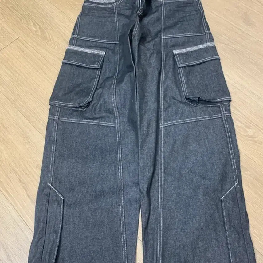 [BUNJANG] MaisonMined Cargo Denim Stitch Pants / 메종미네드 카고 데님 스티치 팬츠