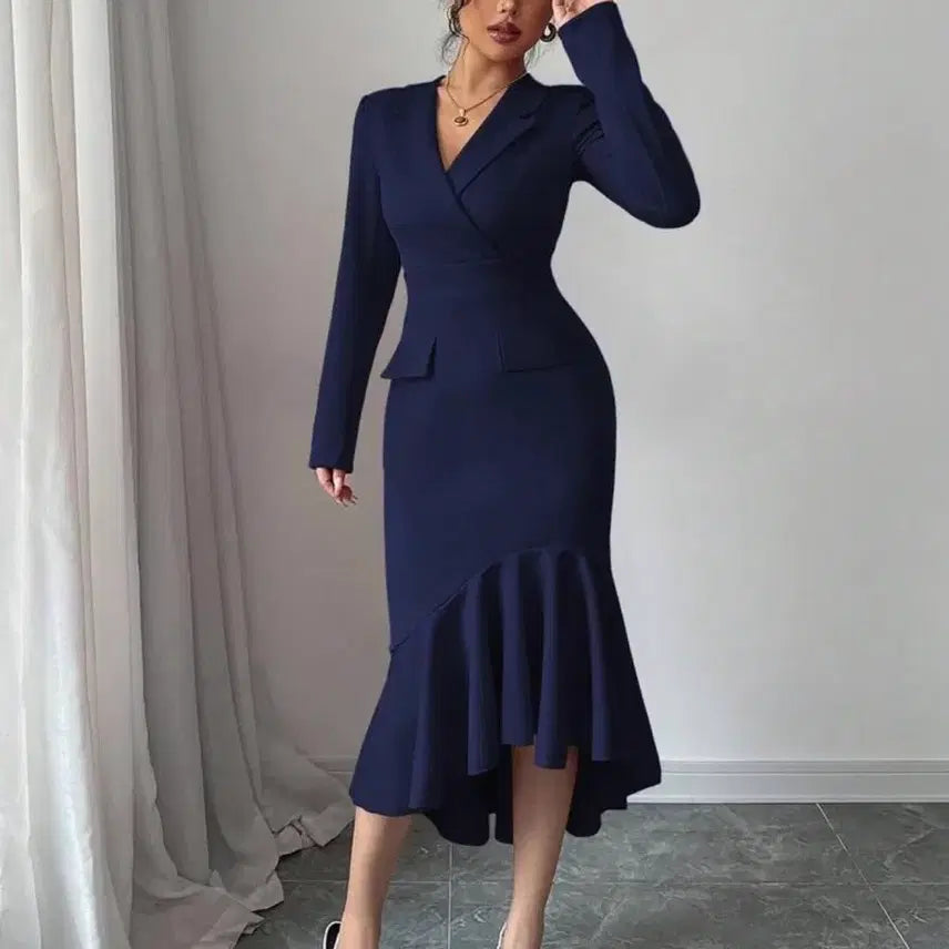 [BUNJANG] Navy Blazer Midi Dress / 블레이저 원피스 네이비