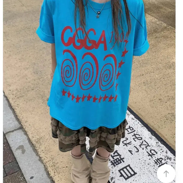 [BUNJANG] Marillee Rista Lettering Loose Fit Short Sleeve T-Shirt / 마릴리 리스타 레터링 루즈핏 반팔 팔아요