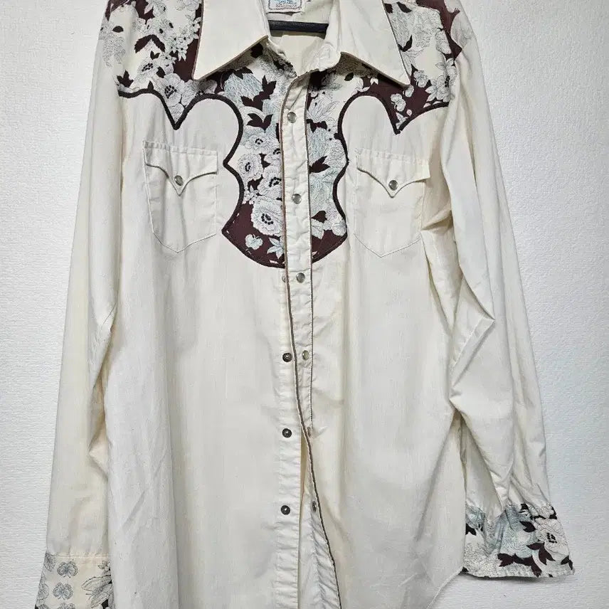 [BUNJANG] H Bar C Embroidered Shirt / 에이치 바 시(H Bar C) 자수 셔츠 L