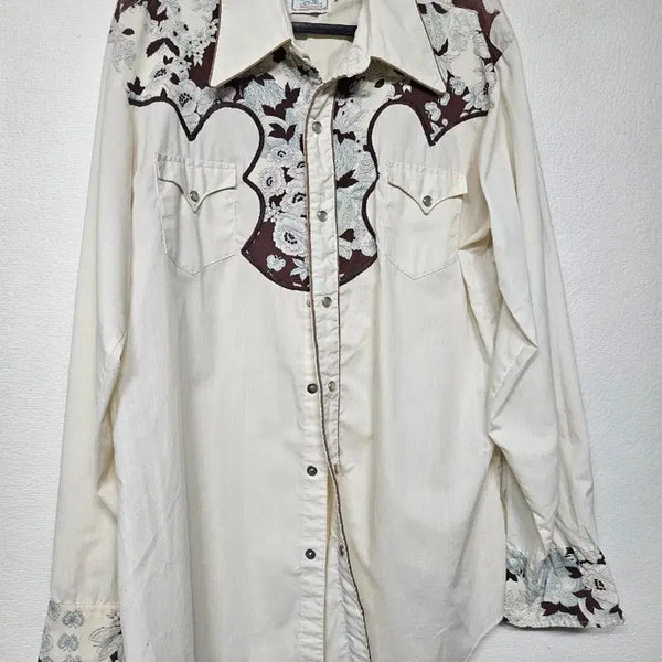 [BUNJANG] H Bar C Embroidered Shirt / 에이치 바 시(H Bar C) 자수 셔츠 L