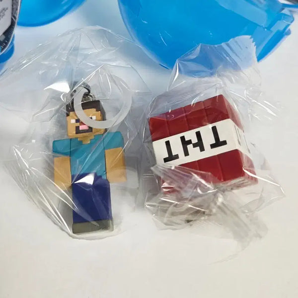 [BUNJANG] Minecraft Majisuka Gacha Keyring Decoration Bundle Set Steve + TNT / 마크 마인크래프트 메지루시 가챠 키링 장식 스티브+TNT 일괄