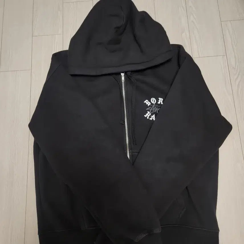 [BUNJANG] Stussy Bone Raised Full Zip Hoodie Black L / 스투시 본앤라이드 후드집업 블랙 L사이즈