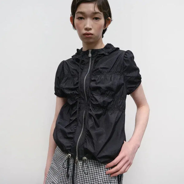 [BUNJANG] Type Service Ruffled Shirring Windbreaker / 타입서비스 Ruffled Shirring Windbreaker