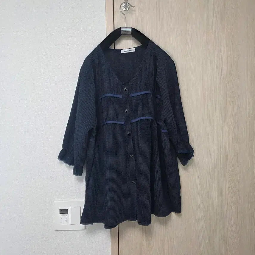 [BUNJANG] Marni Mara Check Frill Blouse / 마르니마라 체크 프릴 블라우스.66사이즈