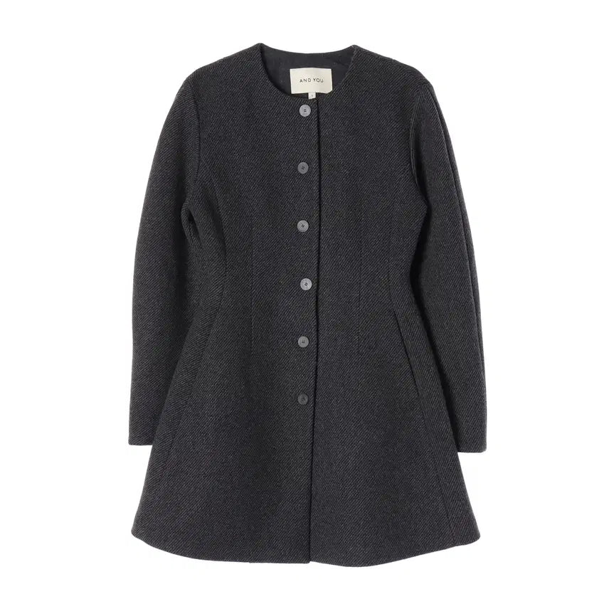 [BUNJANG] AND YOU 25FW Trafalgar Volume Sleeve Wool Coat / 앤유 25FW 트라팔가 볼륨 슬리브 울 코트
