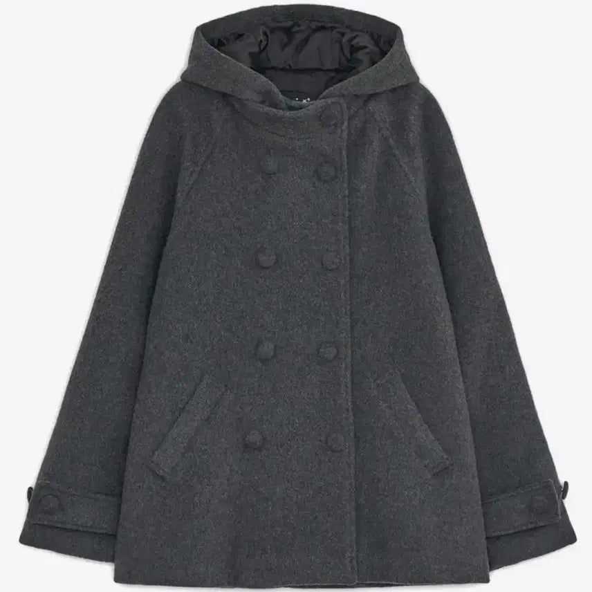 [BUNJANG] Hug Yourskin Half Coat Charcoal / 허그유어스킨 하프 코트 차콜 색상