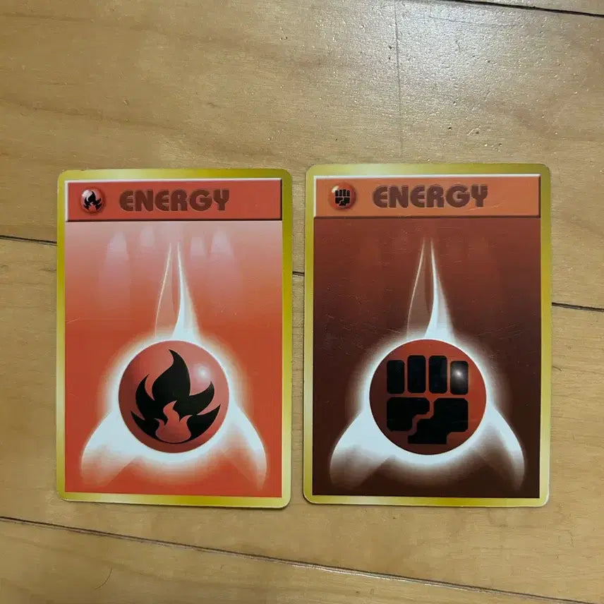 [BUNJANG] Pokemon Cards Old Set Fire/Fighting Energy / 포켓몬 카드 올드백 불꽃/격투에너지