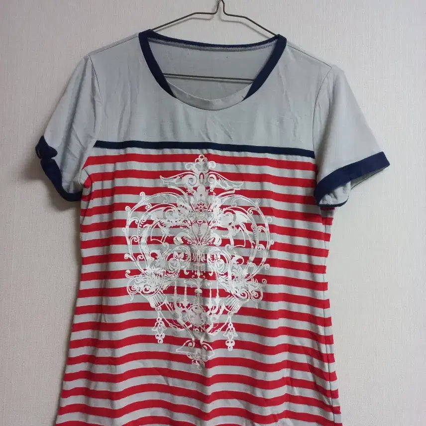 [BUNJANG] Yesses Red Striped T-Shirt Size 100 / 예쎄 빨강 줄무늬 티셔츠 100사이즈