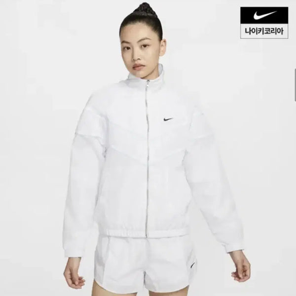 [BUNJANG] Nike White Windrunner Jacket / 나이키 바람막이 자켓 화이트 윈드러너