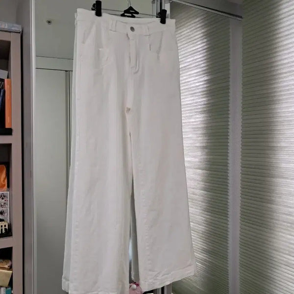 [BUNJANG] DUEL & G Egoist White Span Denim Wide Pants / 화이트 스판 데님 와이드팬츠 듀엘지컷에고이스트