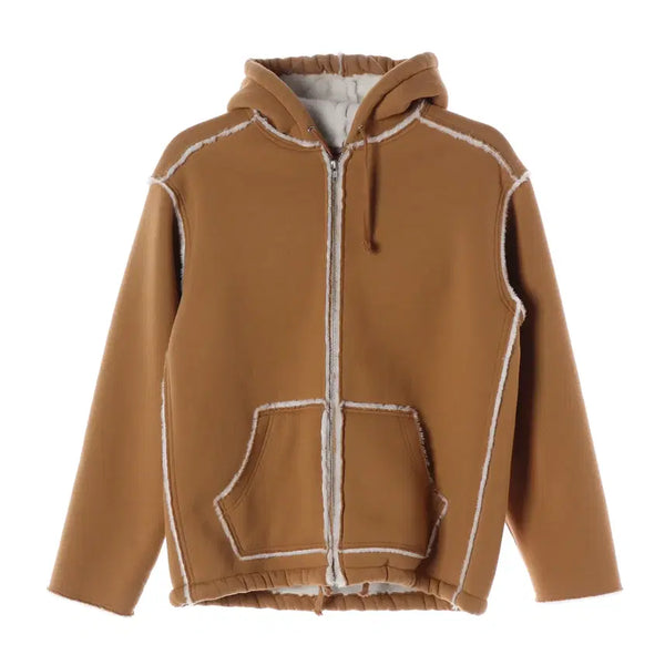 [BUNJANG] Supreme 21FW Faux Shearling Hooded Zip-Up Jacket Tan / 슈프림 21FW 포우 시어링 후디드 후드 집업 퍼 자켓 재킷 탄