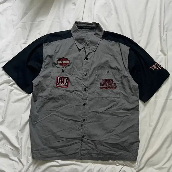 [BUNJANG] Harley-Davidson Vintage Short Sleeve Shirt XL / 할리데이비슨 빈티지 셔츠
