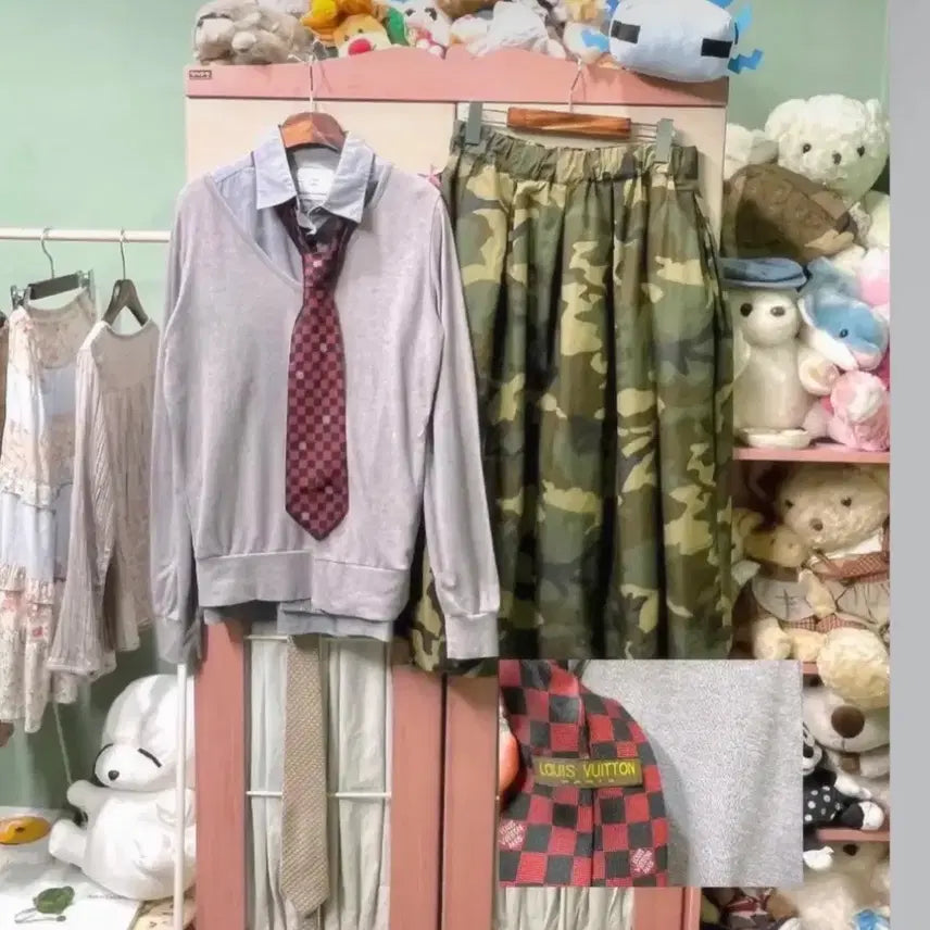 [BUNJANG] Kamome Mountain Villa Uniform Set Skirt Shirt Tie / 카모메산장 교복 코디