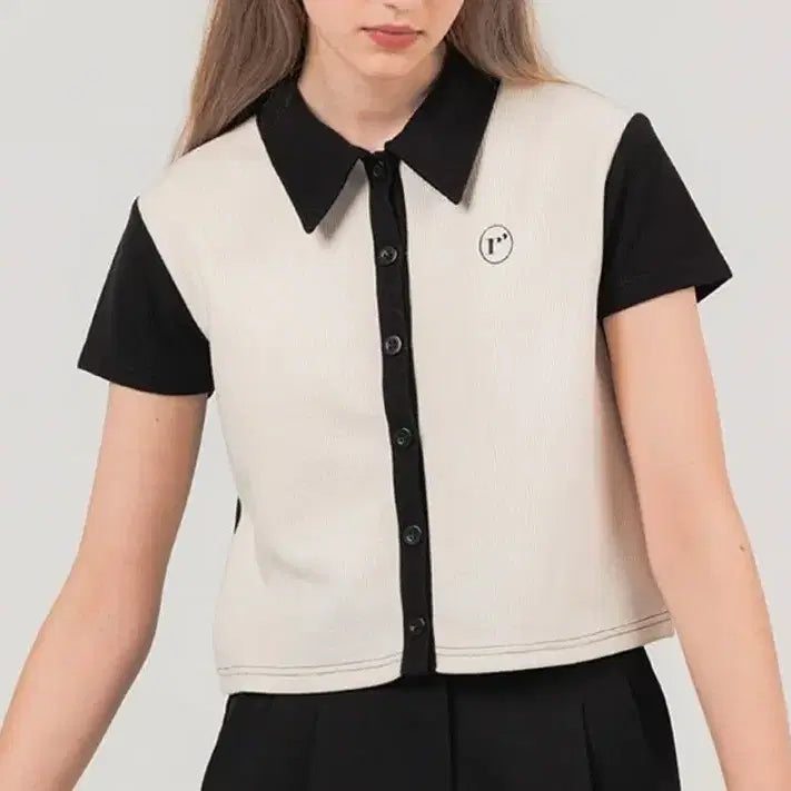[BUNJANG] Rollerara Cropped Cardigan T-Shirt / 로라로라 크롭 가디건 티셔츠