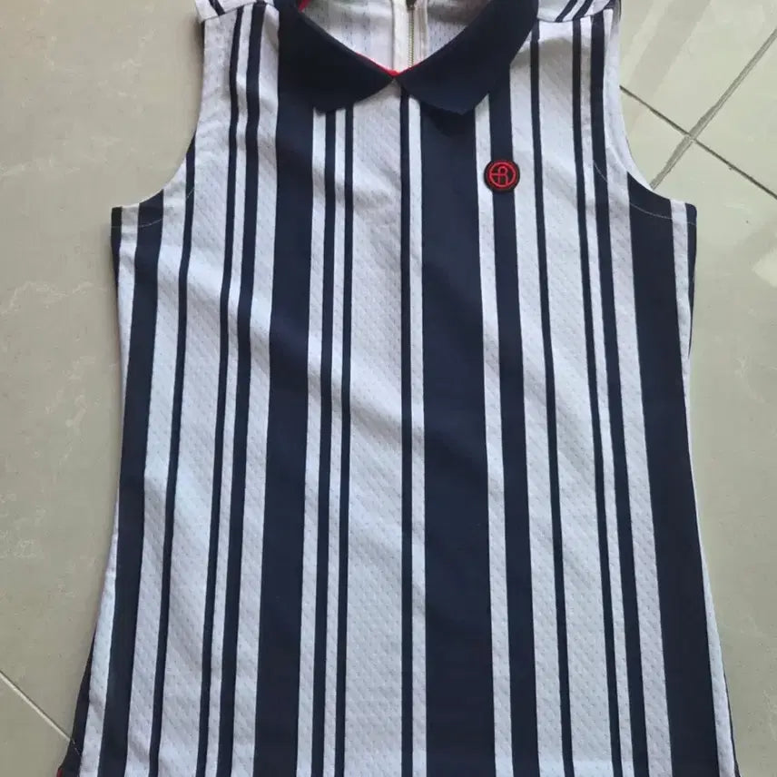 [BUNJANG] Renoma Golf Women's Striped Sleeveless Top / 레노마 골프 여성 민소매 줄무늬 상의