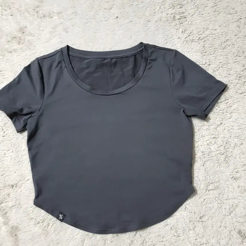 [BUNJANG] Xexymix Cropped Short Sleeve T-Shirt Charcoal / 젝시믹스 크롭 반팔 L