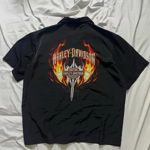 [BUNJANG] Harley-Davidson Short Sleeve Shirt / 할리데이비슨 반팔 셔츠