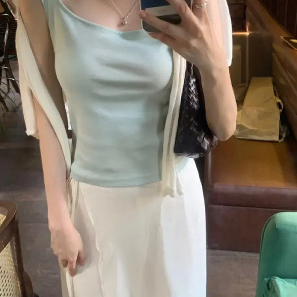 [BUNJANG] Aroé Sleeveless Top / 아로에 나시탑