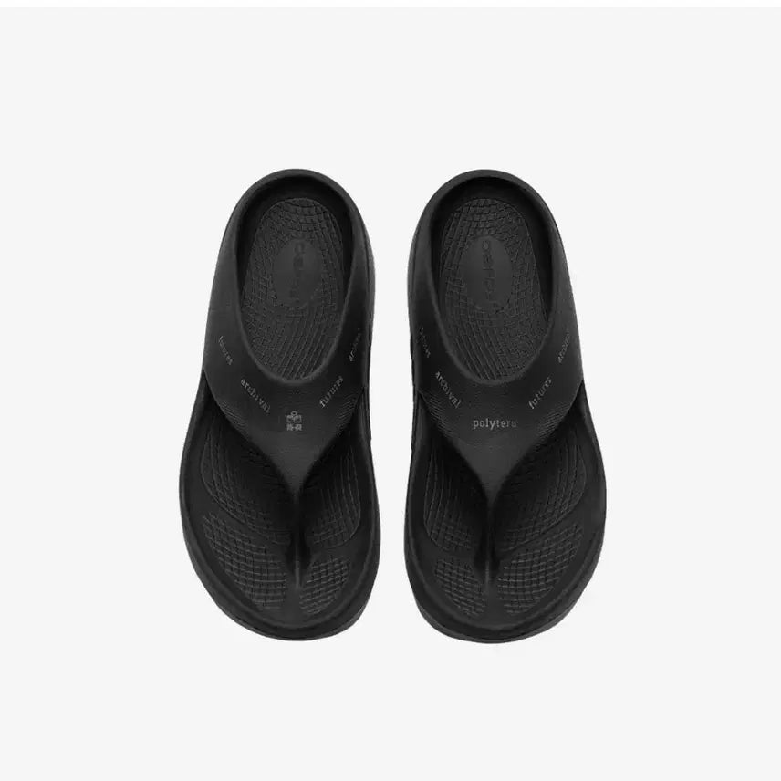 [BUNJANG] Politeur x OOFOS Original Plus Sandals Black / (280) 폴리테루 x 우포스 오리지날 플러스 블랙