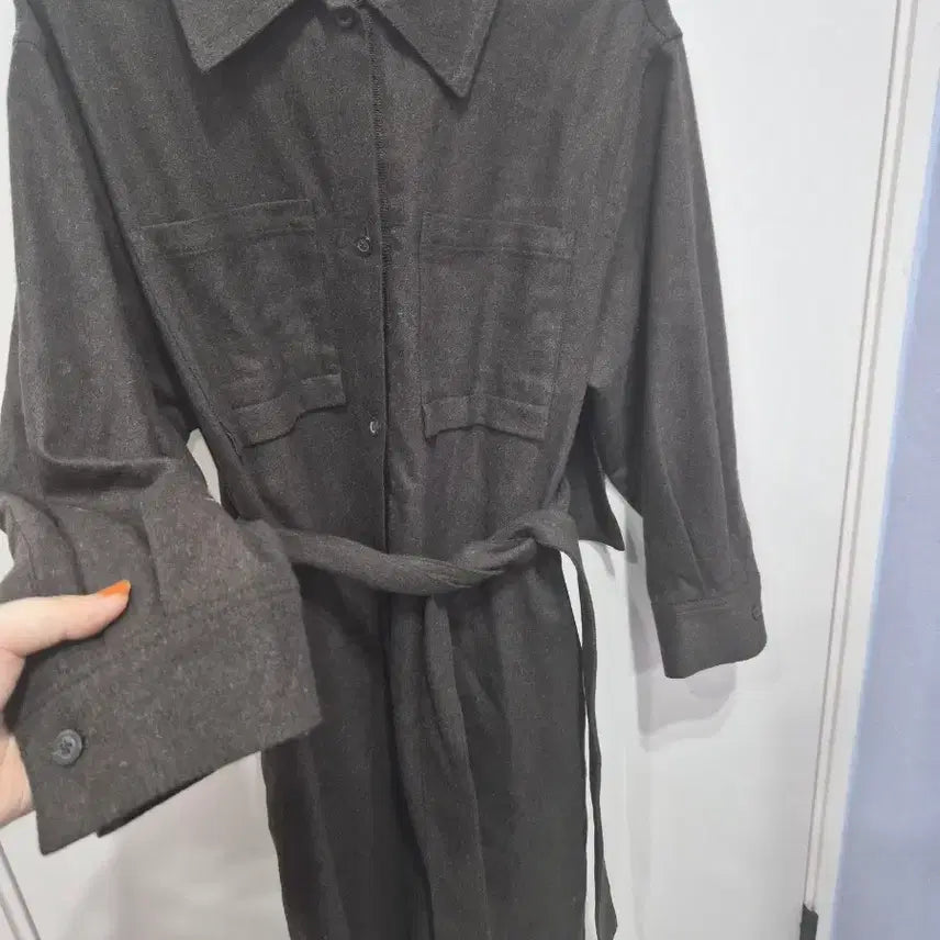 [BUNJANG] Autumn Shirt Dress (Free Size) / 가을셔츠원피스 새상품