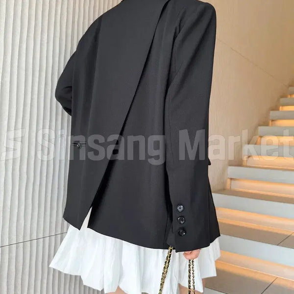 [BUNJANG] Modern Casual Hemmed Fit Jacket / [빠른발송] 미르 자켓 국내 트임 사선 루즈핏 패드 캐주얼 카라 빅 모던