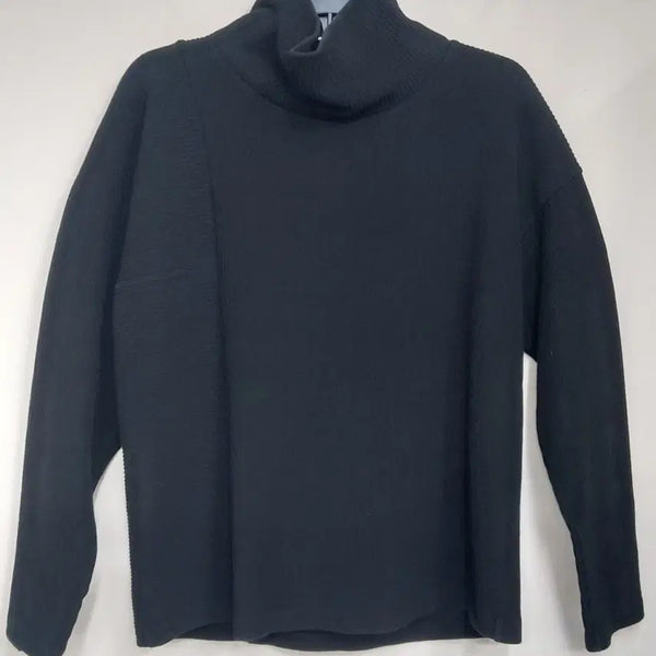 [BUNJANG] COS Relaxed Fit Turtleneck Cotton Knit Sweater XS (95-100) Dark Black / COS 코스 XS/95~100 릴렉스핏 터틀넥 코튼 니트/스웨터. BK. A.