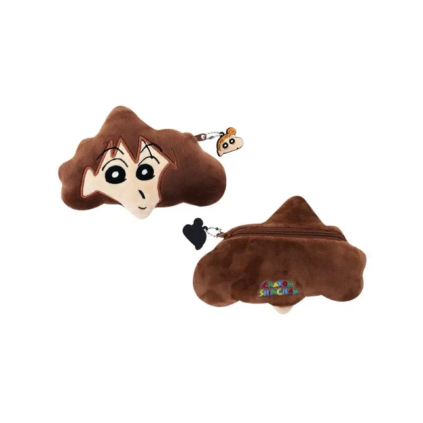 [BUNJANG] Crayon Shin-chan Misae's Face Pouch with Chara Keychain / 짱구는못말려 봉미선 얼굴 파우치