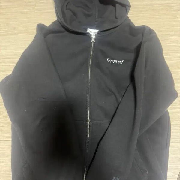 [BUNJANG] Covernat Zip-Up Hoodie Black / 커버낫 후드 집업 블랙