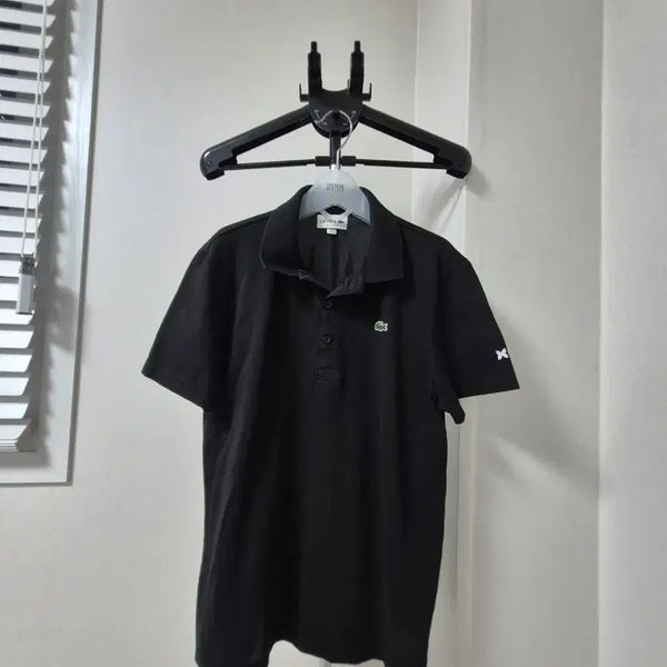 [BUNJANG] Lacoste Short Sleeve Polo Shirt Black / 라코스테 반팔 카라티 블랙