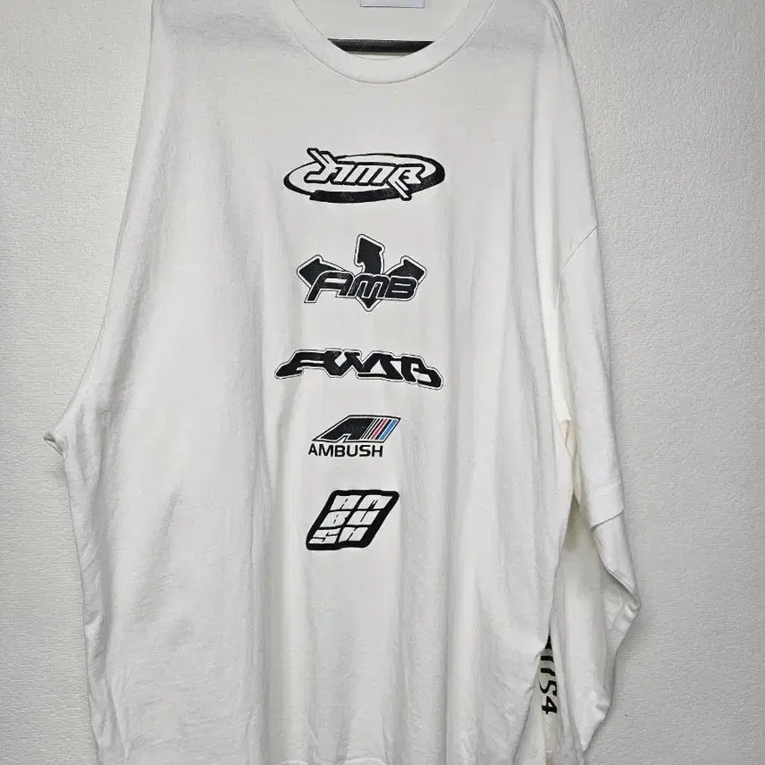 [BUNJANG] AMBUSH Mix Long Sleeve T-Shirt Cloud Dancer / (AMBUSH)앰부쉬 믹스 롱 슬리브 티셔츠 클라우드 댄서