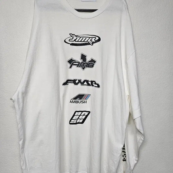 [BUNJANG] AMBUSH Mix Long Sleeve T-Shirt Cloud Dancer / (AMBUSH)앰부쉬 믹스 롱 슬리브 티셔츠 클라우드 댄서