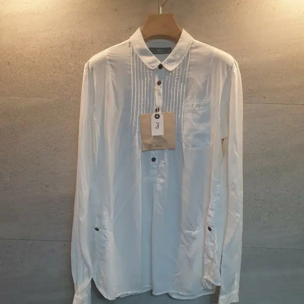 [BUNJANG] Jieor White Pin Tuck Detail Shirt / Jieor 화이트 셔츠. 미착.
