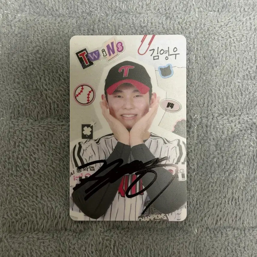 [BUNJANG] LG Twins Kim Young-woo Autographed Photocard / 엘지트윈스 김영우 친필싸인 포토카드