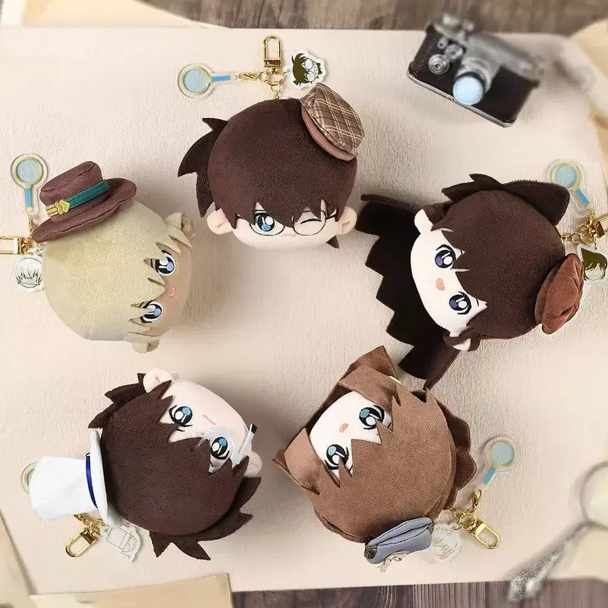 [BUNJANG] Detective Conan Character Plush Charm Keychain Set / 명탐정코난 코난 란 하이바라 괴도키드 아무로 토오루 인형 누이 키링