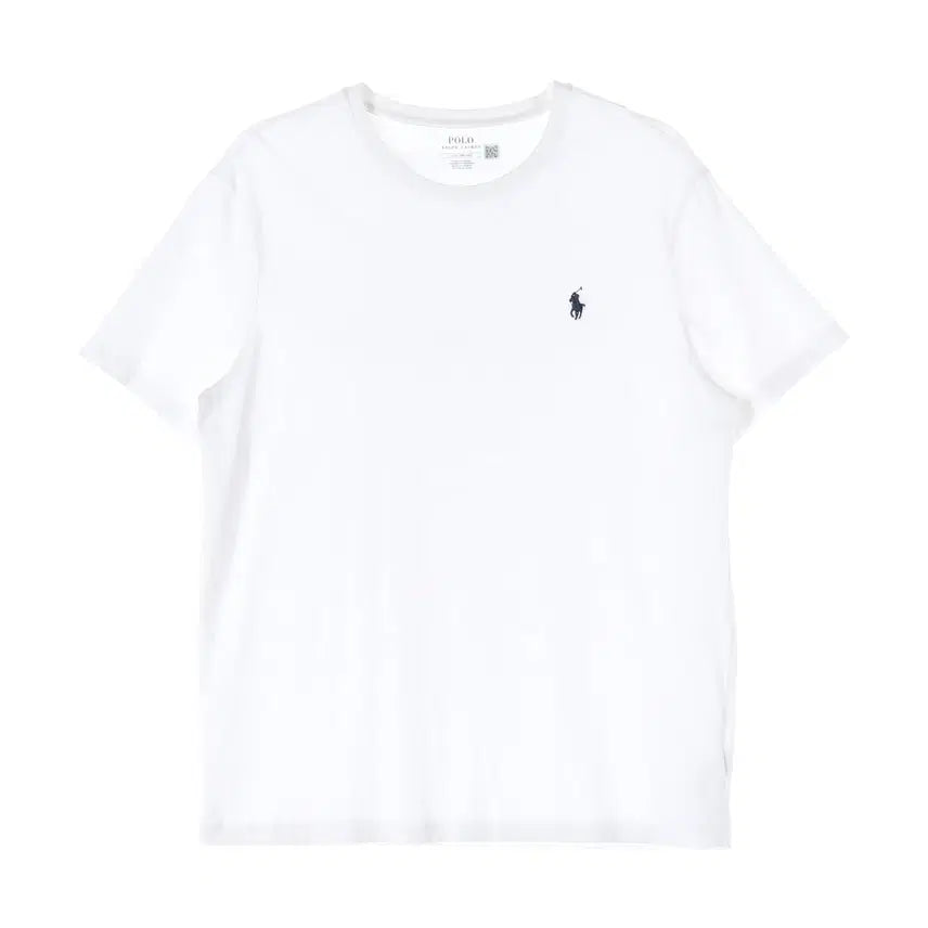 [BUNJANG] Polo Ralph Lauren 23SS QR Pony Logo Cotton Crewneck T-shirt White L / 폴로 랄프 로렌 23SS 신형 QR 포니 로고 코튼 크루넥 반팔 티셔츠 화이트 L