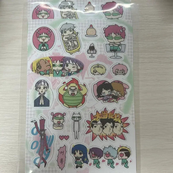 [BUNJANG] Mantan-nim Saiki K's Disaster Stickers Set / (비공굿) 만땅님 사이키 쿠스오의 재난 스티커 2장 일괄