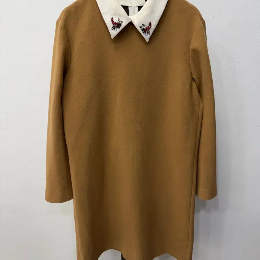 [BUNJANG] Sandro Ragon Embellished Collar Twill Dress / 정품) 산드로 라곤 엠벨리시드 카라 트윌 원피스 1