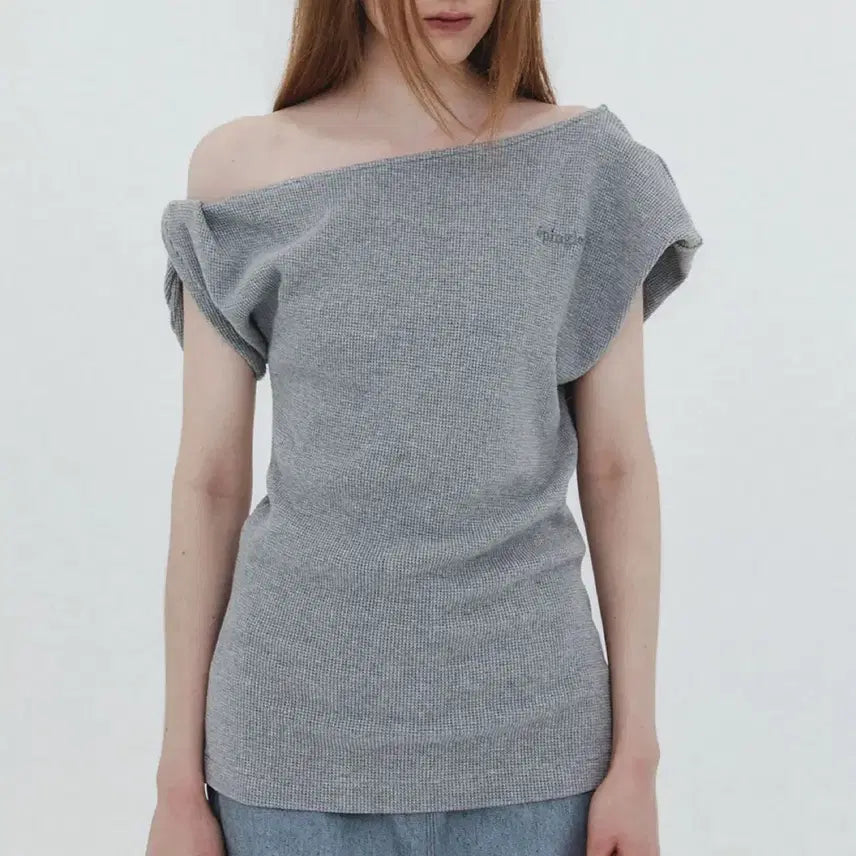 [BUNJANG] APinkler Twisted T-Shirt Light Grey / 에핑글러 트위스티드 티셔츠 라이트 그레이