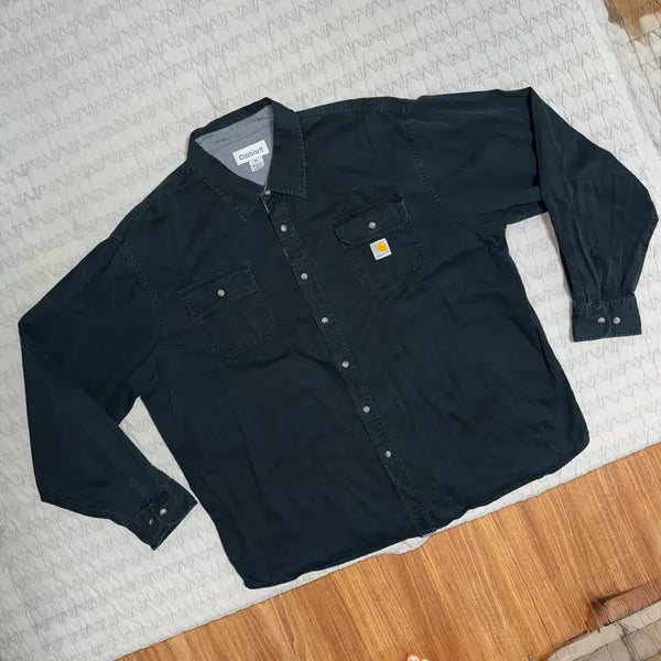 [BUNJANG] Carhartt Black Long Sleeve Shirt XL / 칼하트 블랙 긴팔 셔츠 XL [옷]